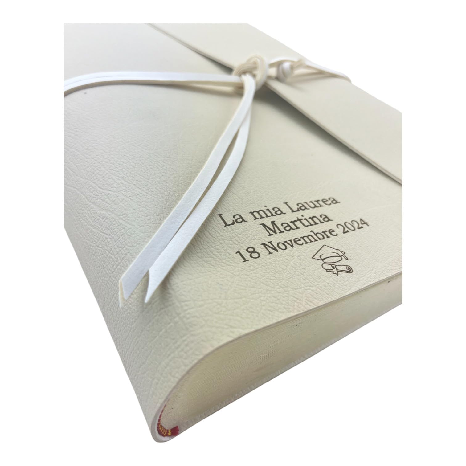 Álbum de fotos hecho a mano TriVin Art, en símil piel bicolor, personalizable con 3 líneas + símbolo, clásico con papel de seda Regalo de cumpleaños Eventos de boda Aniversario Recuerdos de boda