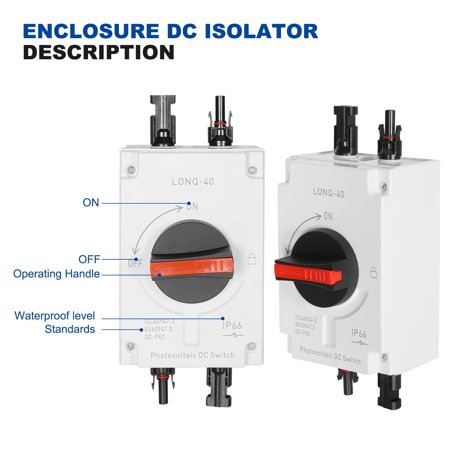 Scatola Di Giunzione Fotovoltaica Con Protezione Sovratensione - 1000V DC 32A, IP65, Per Impianti Solari - Foto 6