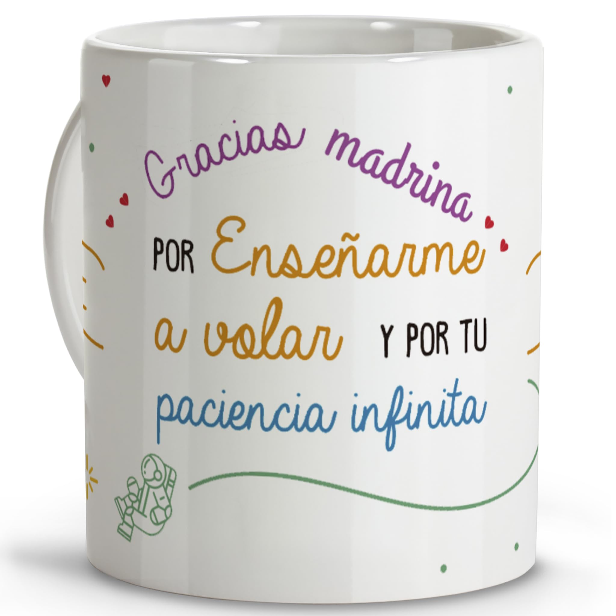LolaPix Madrina boda. Tazas de cafe. Regalo madrina. Regalos para madrinas. Taza cerámica 330 ml.