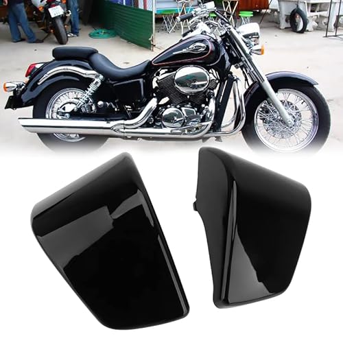 HIYOYO Motorcycle Battery Side Fairing Covers Gloss Black
