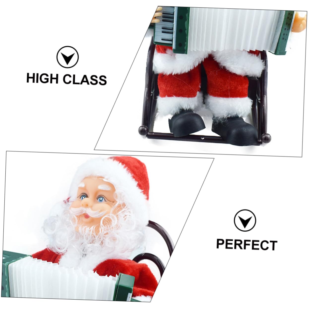 Ipetboom 1pezzi Giocattolo Elettrico di Babbo Natale Decorazione Natalizia Giocattolo per Feste Suona e Balla Materiale di Regalo di Natale