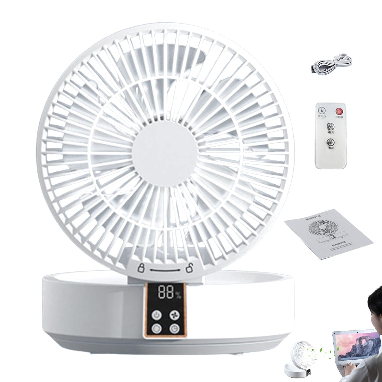 Ventilateur de table compact éliminant la chaleur sans bruit pour le bureau