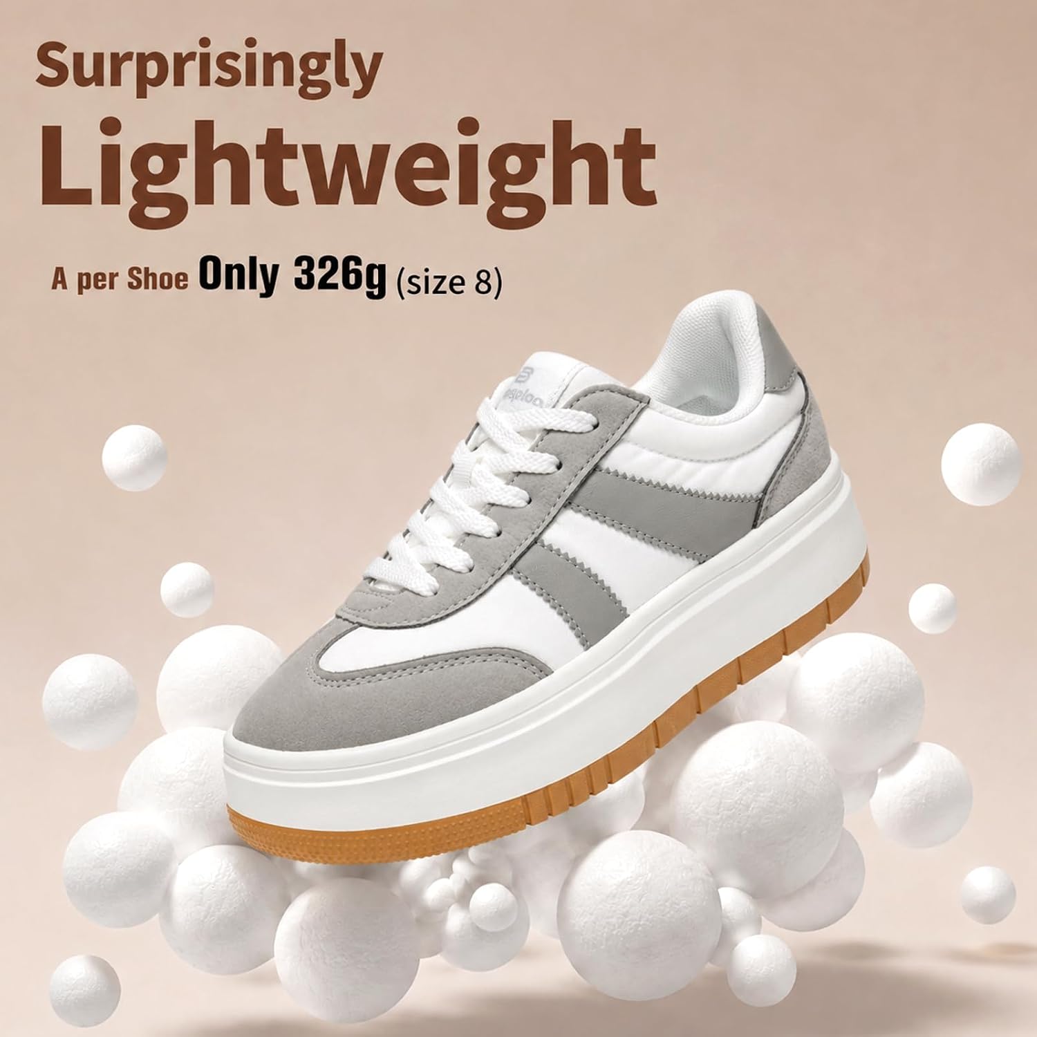 BAASPLOA Women's Platform Fashion Sneakers Classic Chunky Tennis Shoes image 4