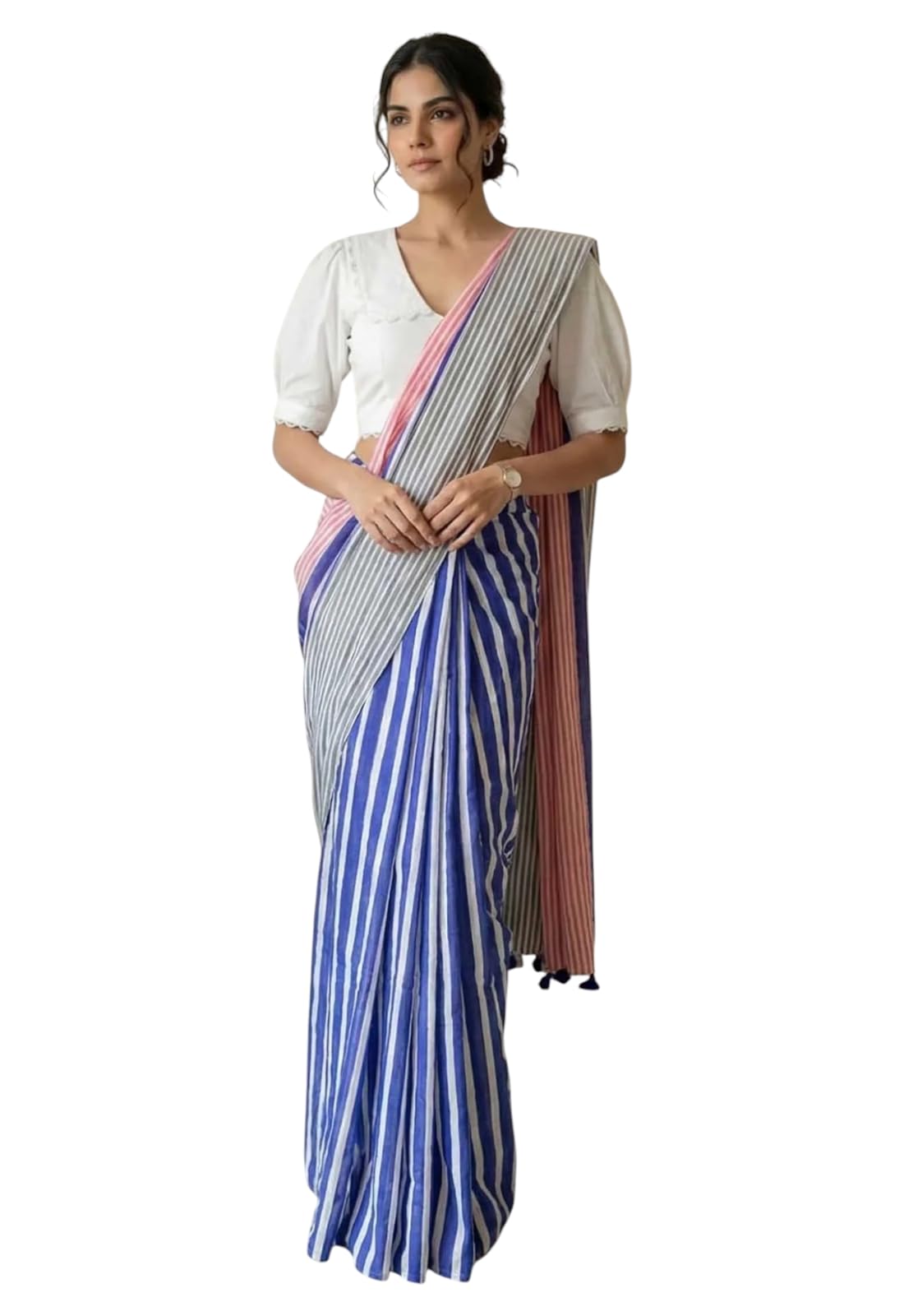 yashika Women's Georgette Saree with Blouse Piece for Traditional Ethinic Wear Sari-picture-8