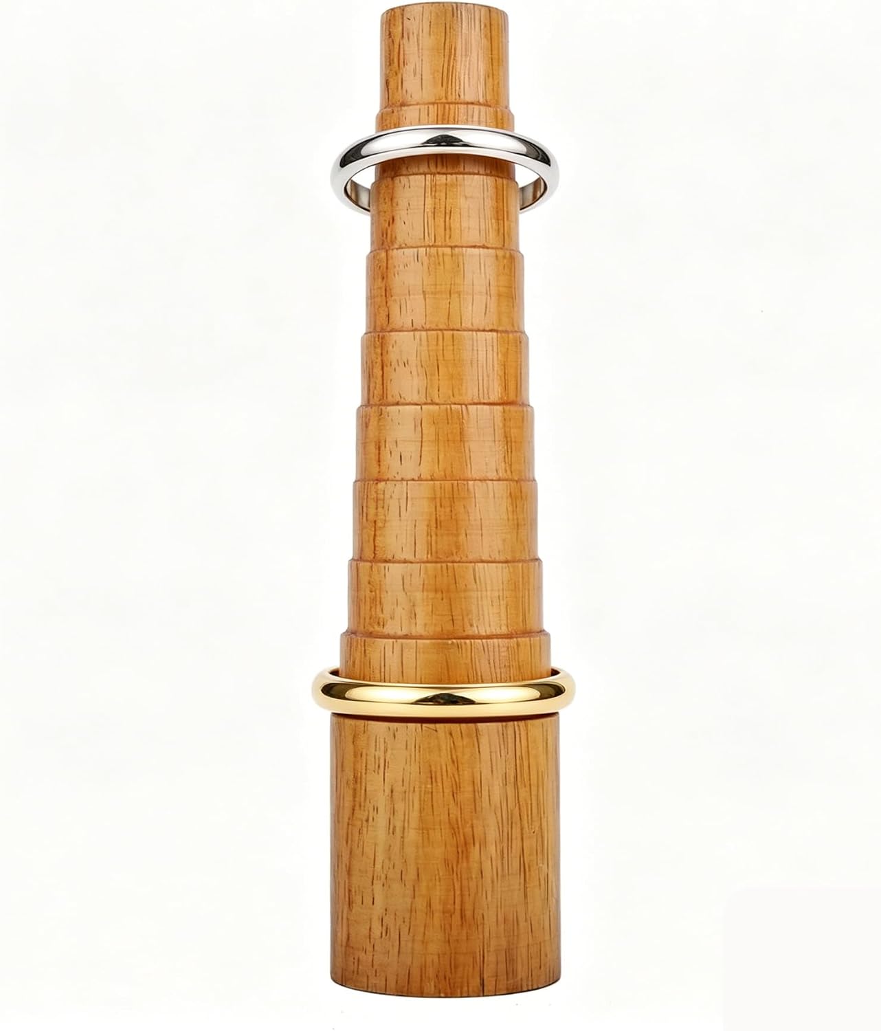 Hapivida Wooden Bracelet Mandrel Sizing Stick Jewelry Repair Tool with Slip Step Design, Solid Durable Wood Structure for Bangle Resizing and Deformation Fixing