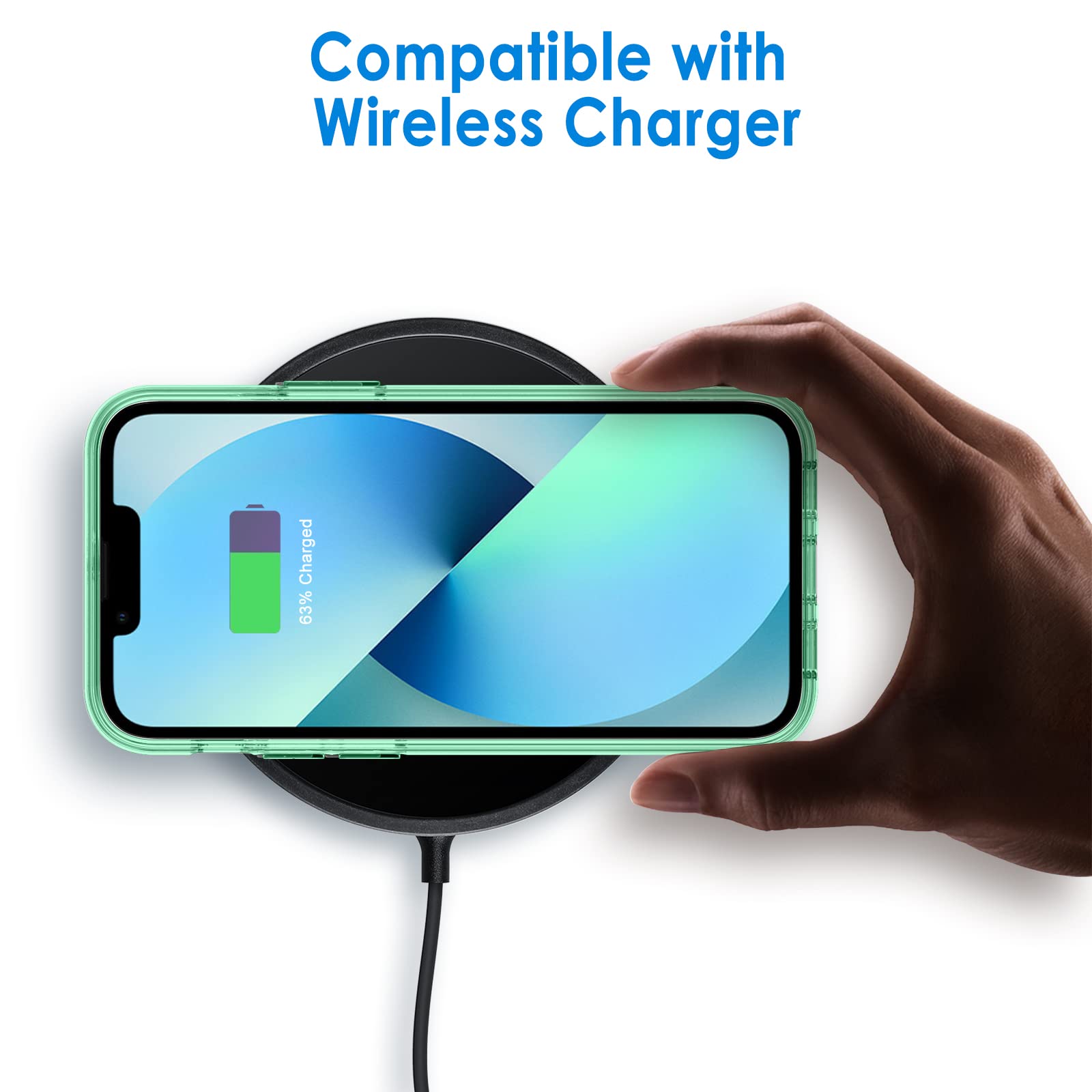 JETech Cover per iPhone 13 6,1 Pollici, Anti Ingiallimento Custodia con Assorbimento degli Urti e Anti-Graffio (Nero
