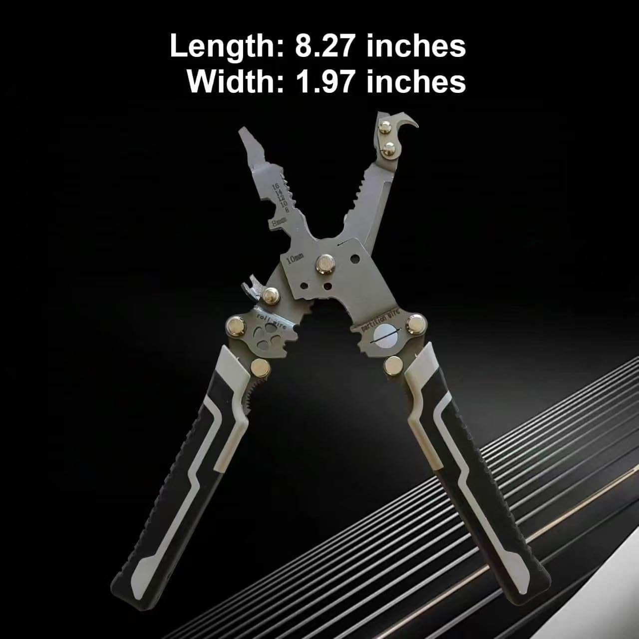 18 in 1 Wire Stripper Foldable Twister Machine，Foldable Crimper and Stripper，Multifunctional Folding Wire Stripper-Professional Electrician Tool，Electrical Wire Strippers (Green)