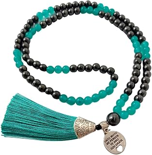 Japamala 108 Contas Hematita Jade 8 mm Pedras Naturais Colar Ho'oponopono