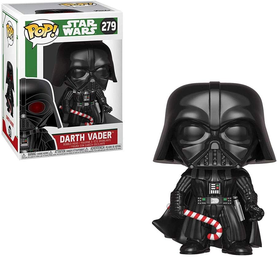 Funko POP! Star Wars: Darth Vader Limited Edition Glow Chase with Glowing Candy Cane and Darth Vader Non Chase Bobble-Head Toy Action Figures - 2 POP Bundle