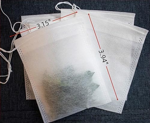 Miniatura 2 de Bolsas de filtro de té, material seguro y natural, infusor de té desechable, bolsa de té vacía con cordón para té de hojas sueltas, juego de 200