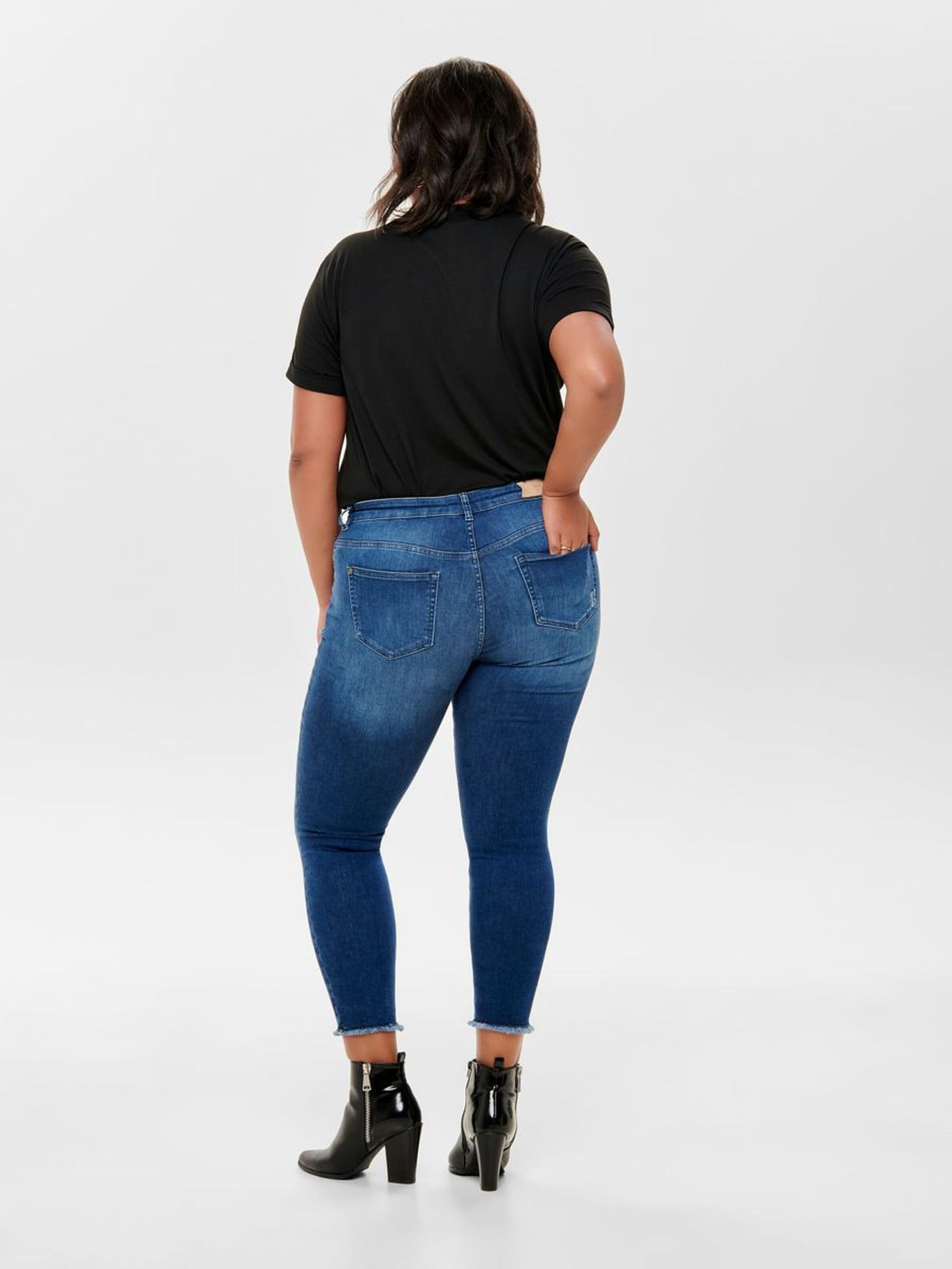 Only Carmakoma - Carwilly Reg Skinny Ank Jeans MBD Noos, Jeans Skinny Donna