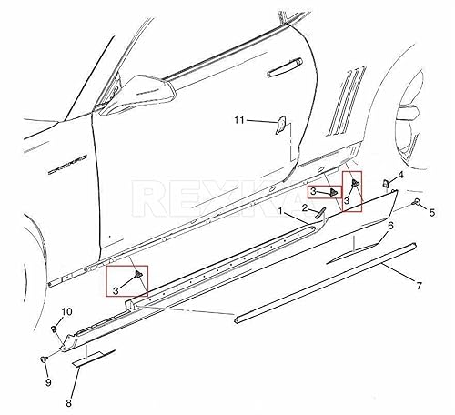 Miniatura 4 de Rexka Clip de moldeo de panel basculante de nailon blanco con sellador para GM 11610495 Chevrolet Camaro Pontiac G6 y Grand Prix