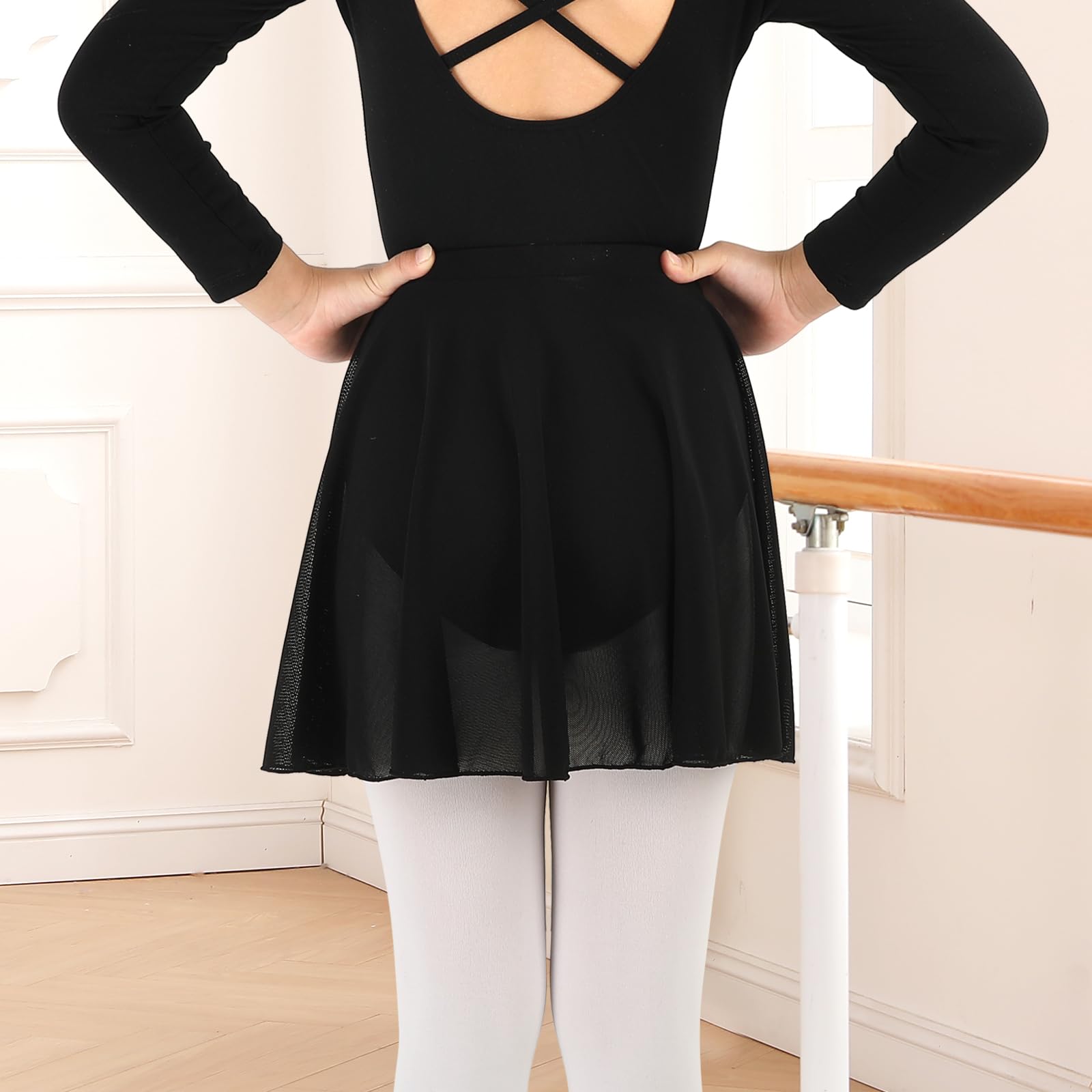 Falda de Ballet para Niñas Malla Elástica Faldas de Danza