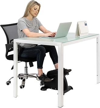 Mini Exercise Bike,Under Desk Bike Pedal Exerciser Portable Foot Cycle Arm & Leg Peddler Machine with LCD Screen Displays