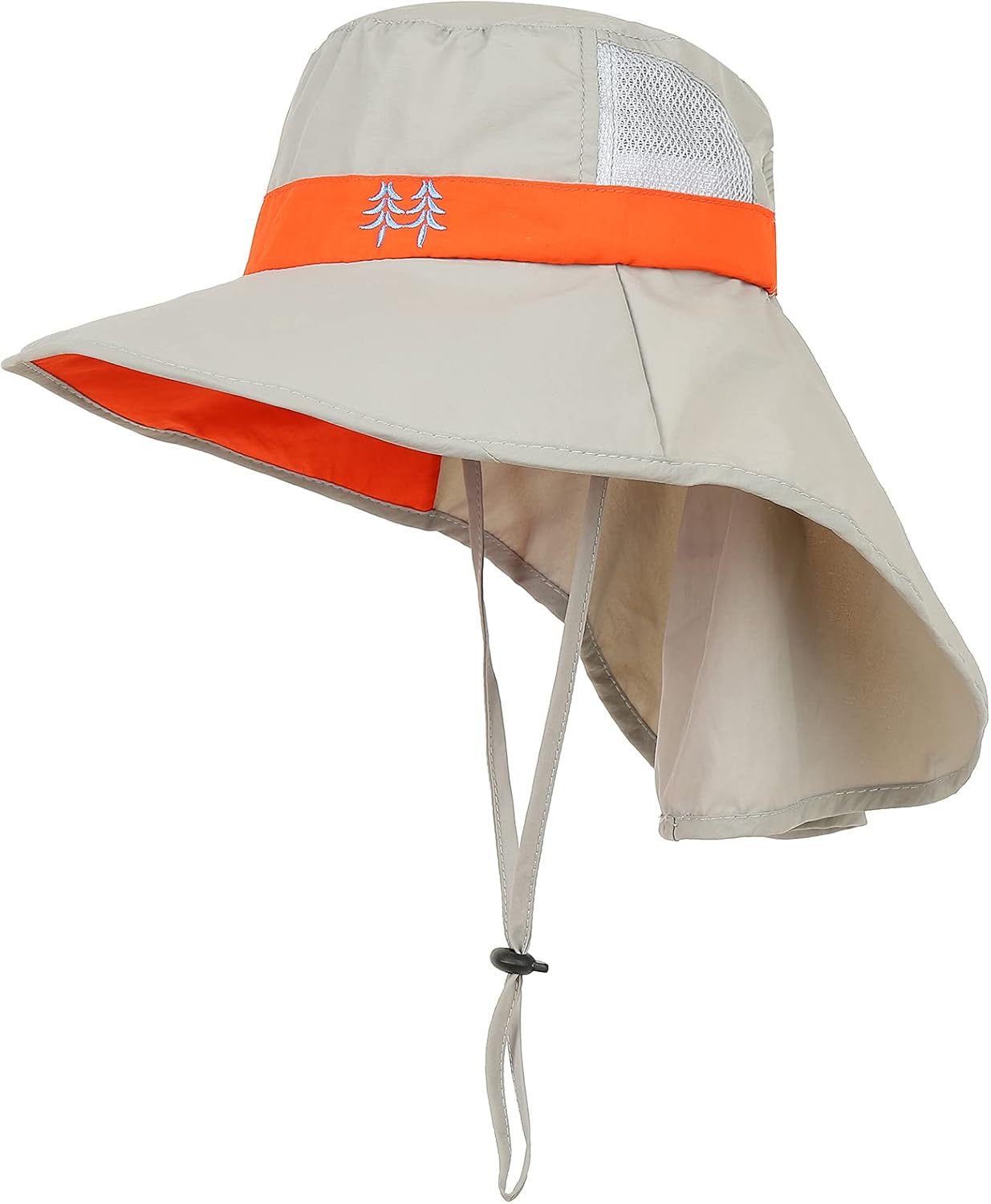 Aenmt Kids Sun Hats UPF 50+ Sun Protection Hat for Kids with Neck Flap Adjustable Large Brim Beach Fishing Hat for Age 3-12