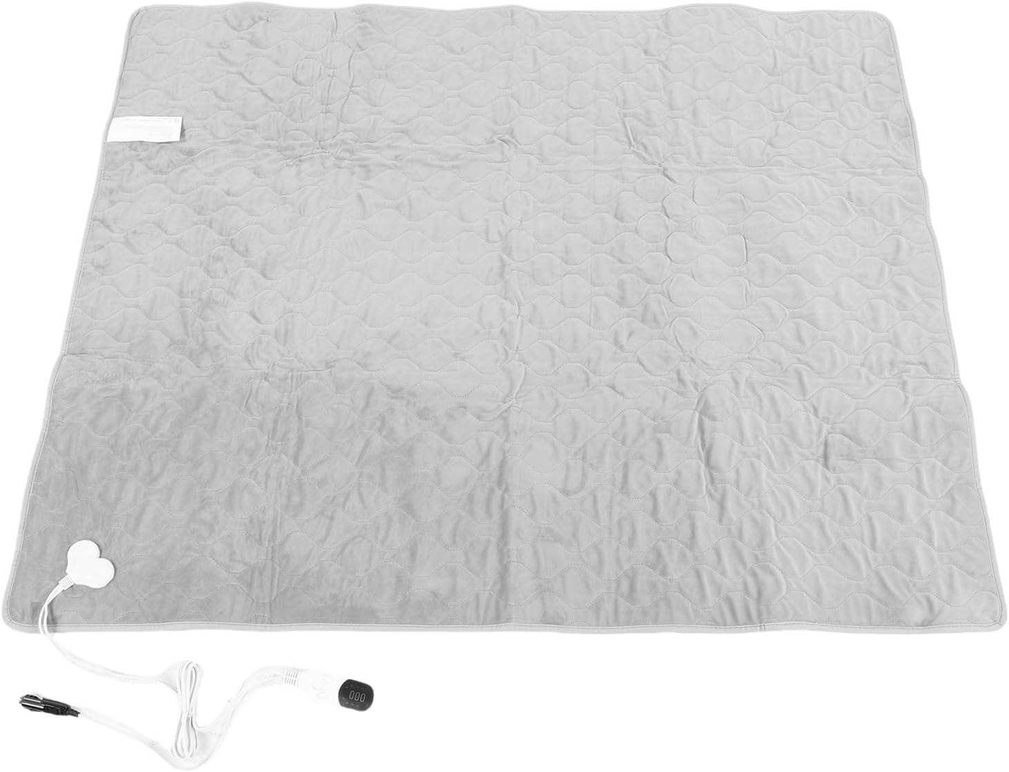 Luocute Heated Car Blanket, Electric Blanket for Car Truck SUV RV Machine Washable, 12V 59.06x47.24in 3 Timers 9 Temperature Levels Soft Flannel Electric Heating Throw