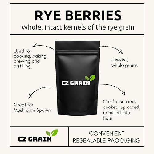 Miniatura 2 de Bayas de centeno  8 onzas  Alto en fibra y hierro  Bolsa de 8 onzas de bayas de centeno  Fabricado en Estados Unidos