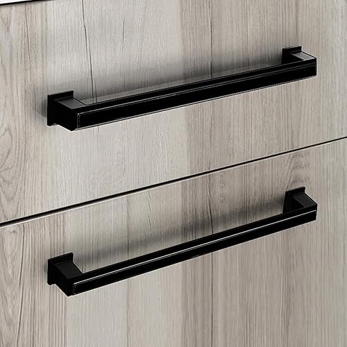 Miniatura 3 de VOOOLO Paquete de 5 tiradores de gabinete color negro mate cuadrados para cocina, cajón, armario, aparador, baño, puerta, baño
