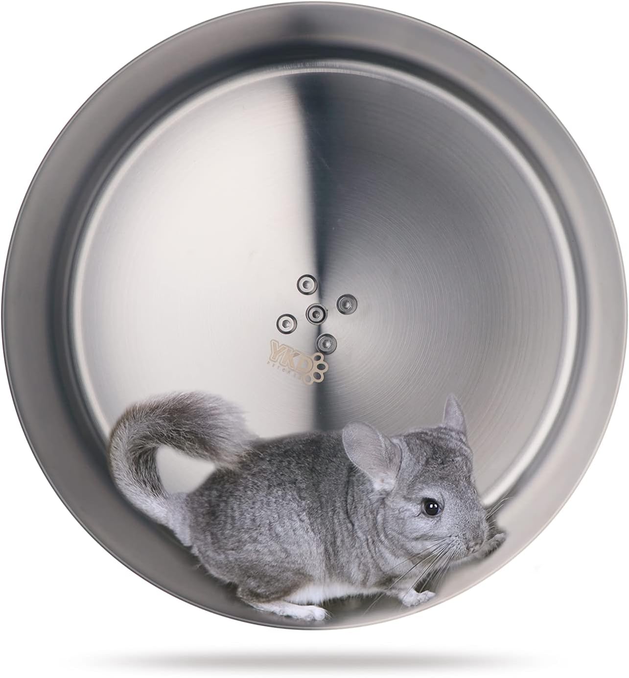 YKD 12.6" Stainless Steel Silent Chinchilla Exercise Wheels - Large Small Animals Running Wheels for Chinchilla Syria Hamsters Hedgehog…