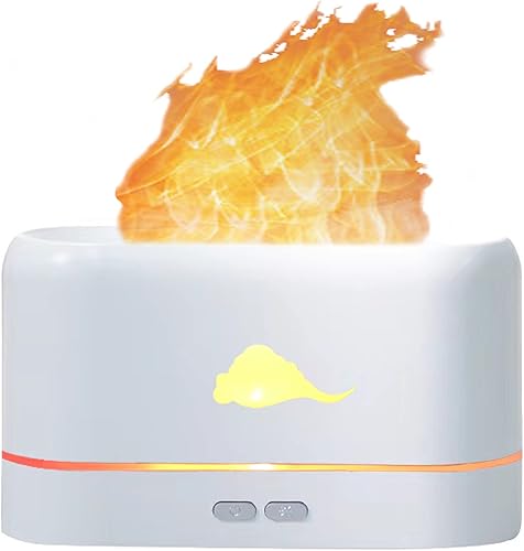Auspicious Clouds Totems Flame Difusor de aire, humidificador, difusor de aroma portátil y silencioso para el hogar, oficina o yoga, difusor de