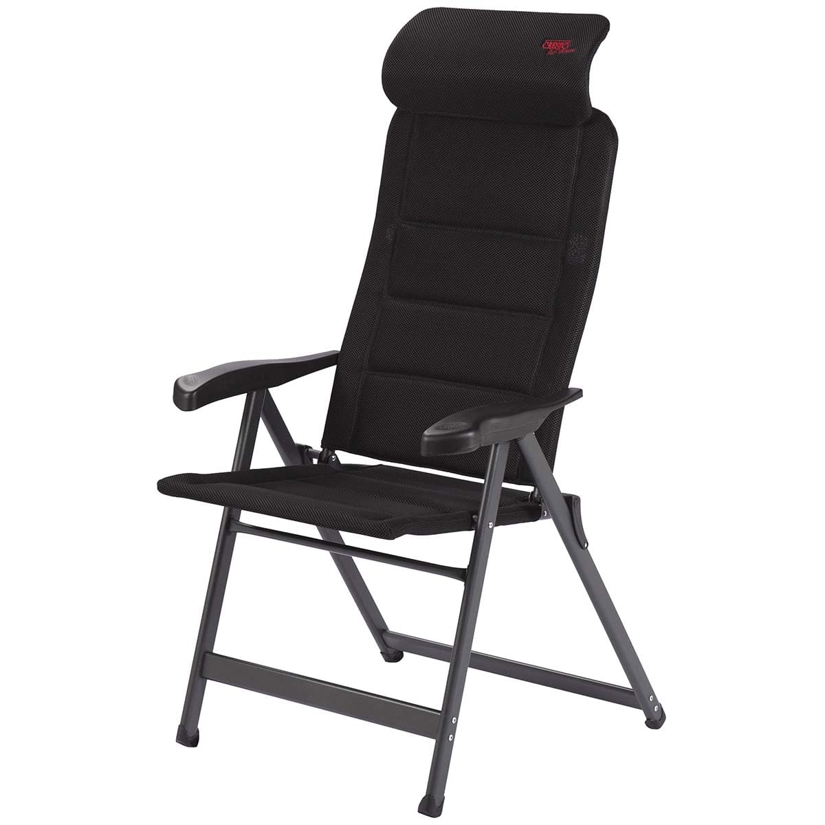 Crespo Gartenstuhl AP 240 Air Deluxe Compact Camping Liege Stuhl Klappstuhl Alu schwarz