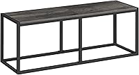 HOOBRO 47.2" Industrial Dining Bench for Kitchen & Dining Room - Sturdy Steel Frame, Multifunctional Shoe Bench, Easy Assembly, Charcoal Gray/Black