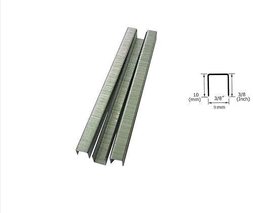 Miniatura 4 de 3PLUS Grapas de alambre fino galvanizado de calibre 22, 38 pulgadas (0.354 in) de longitud de pierna de 38 pulgadas de longitud de la pierna, 10,000