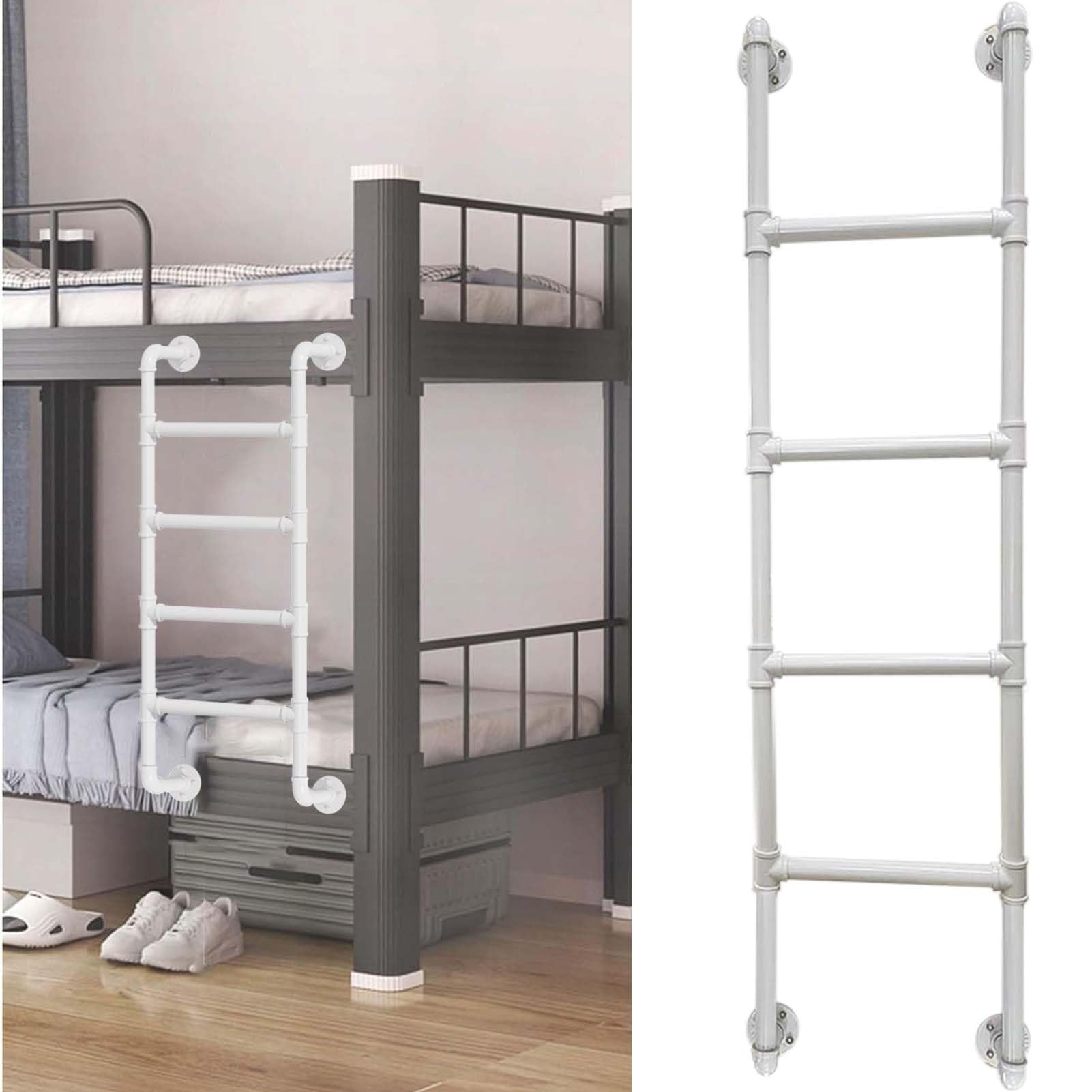 Escalera de pared para cama, escalera de metal resistente de 3 a 5 peldaños para loft, ático y sótano, escalera de salida que ahorra espacio, 100-300 cm