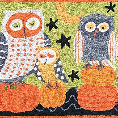 Miniatura 3 de C & F Home Hootenanny Búhos Hooked Alfombra (, 2"x 3, Color Verde