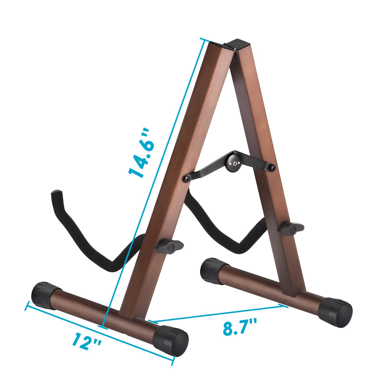 Supporto Chitarra, Porta Chitarra da Pavimento per più Chitarre, Chitarre Acustiche, Basso, Chitarra Elettrica, porta Chitarra da Terra Acustica con Telaio ad A, Facile da Montare