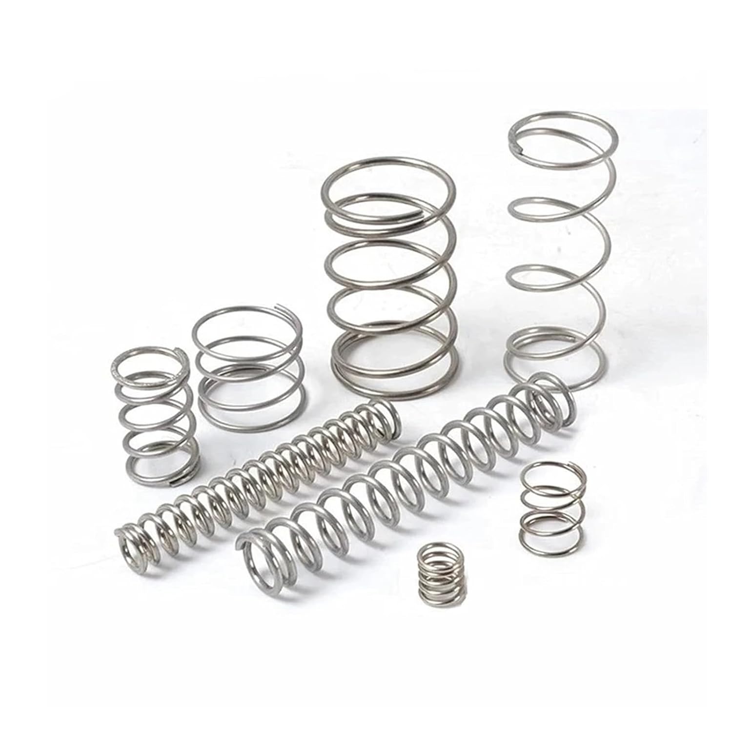 10Pcs Wire Diameter: 1.8mm, 304 Stainless Steel Spiral Return Compression Spring, Outer 10-25mm, Length: 15-100mm(50mm-(10Pcs),18MM_1.8MM)