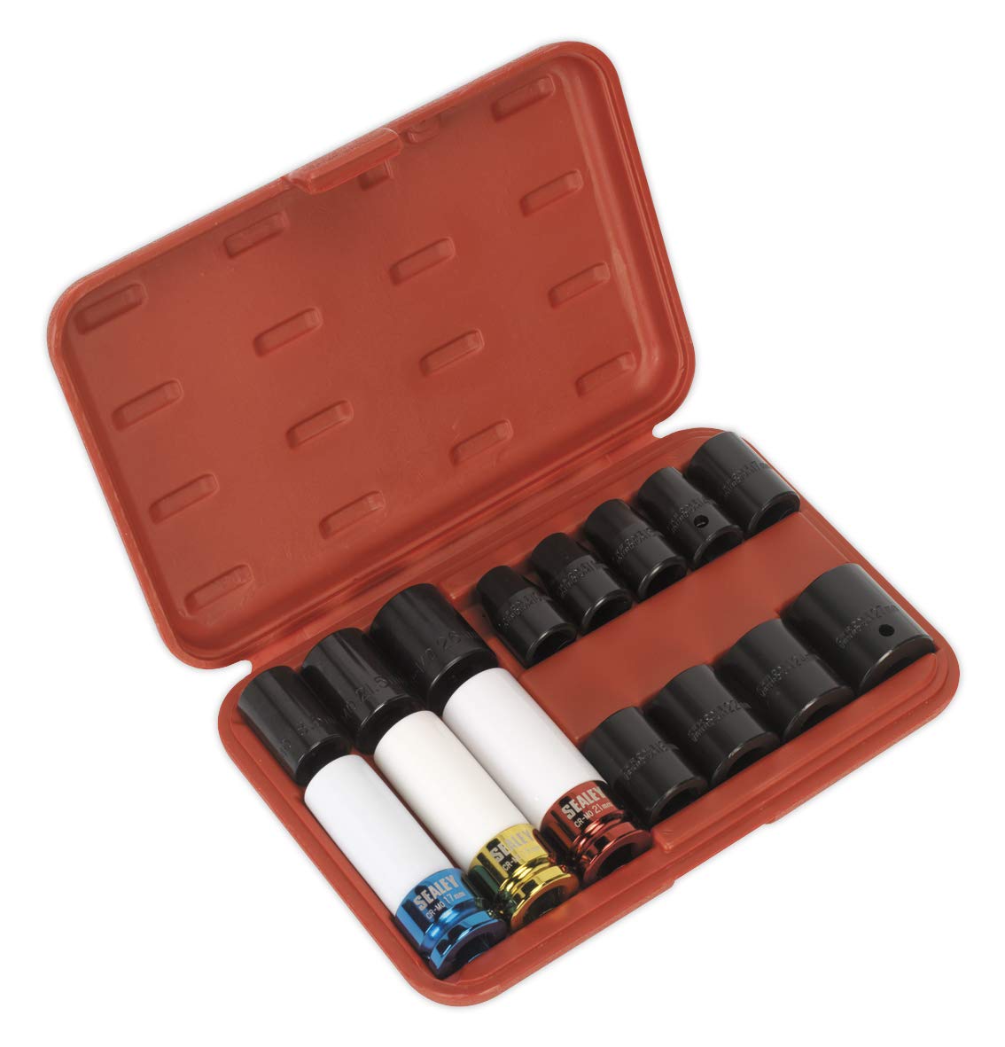 Sealey AK5615M Impact Socket & Wheel Nut Remover Set 15pc 1/2