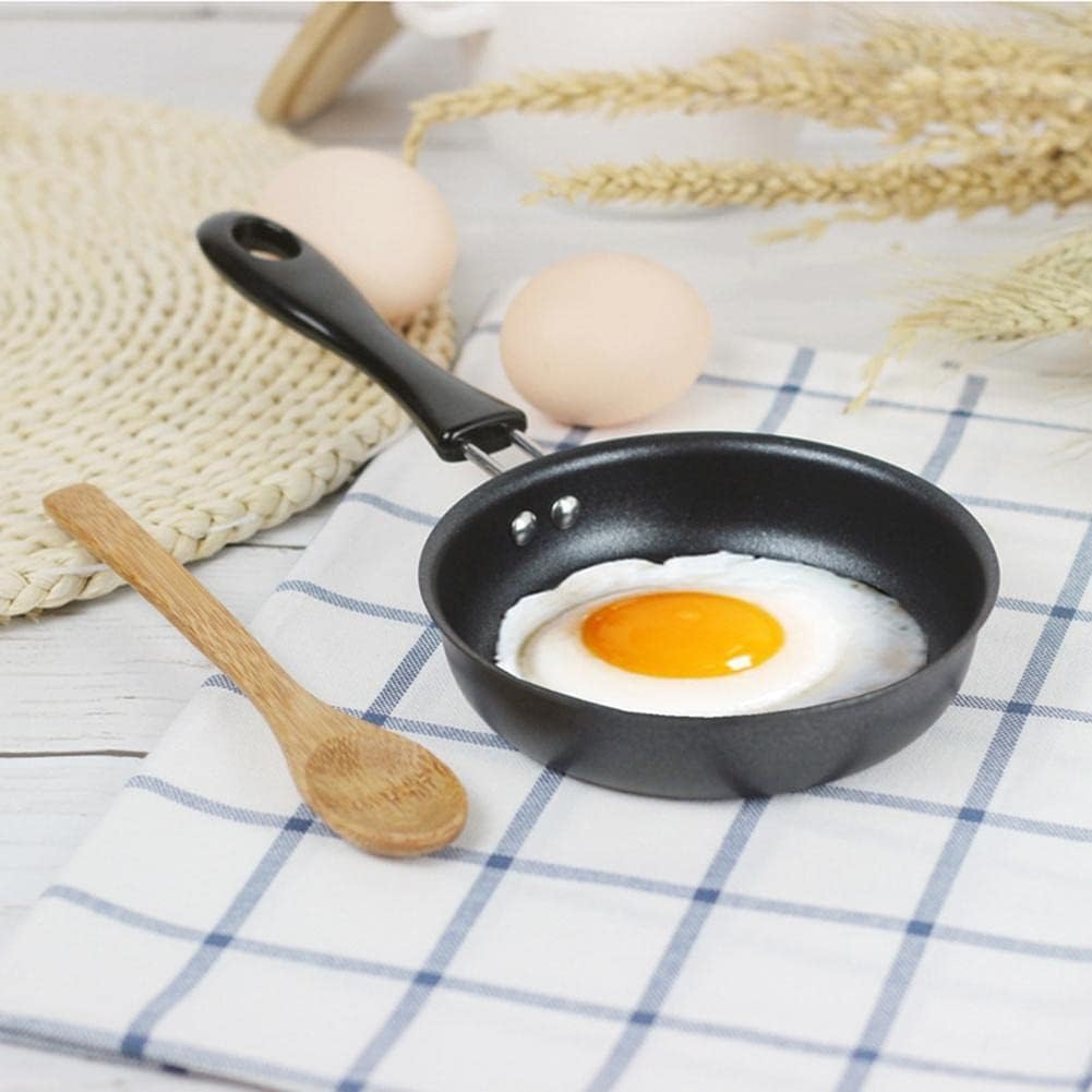 Black Alluminium 12cm Mini Frying Pan Perfect for Frying Eggs Amazon