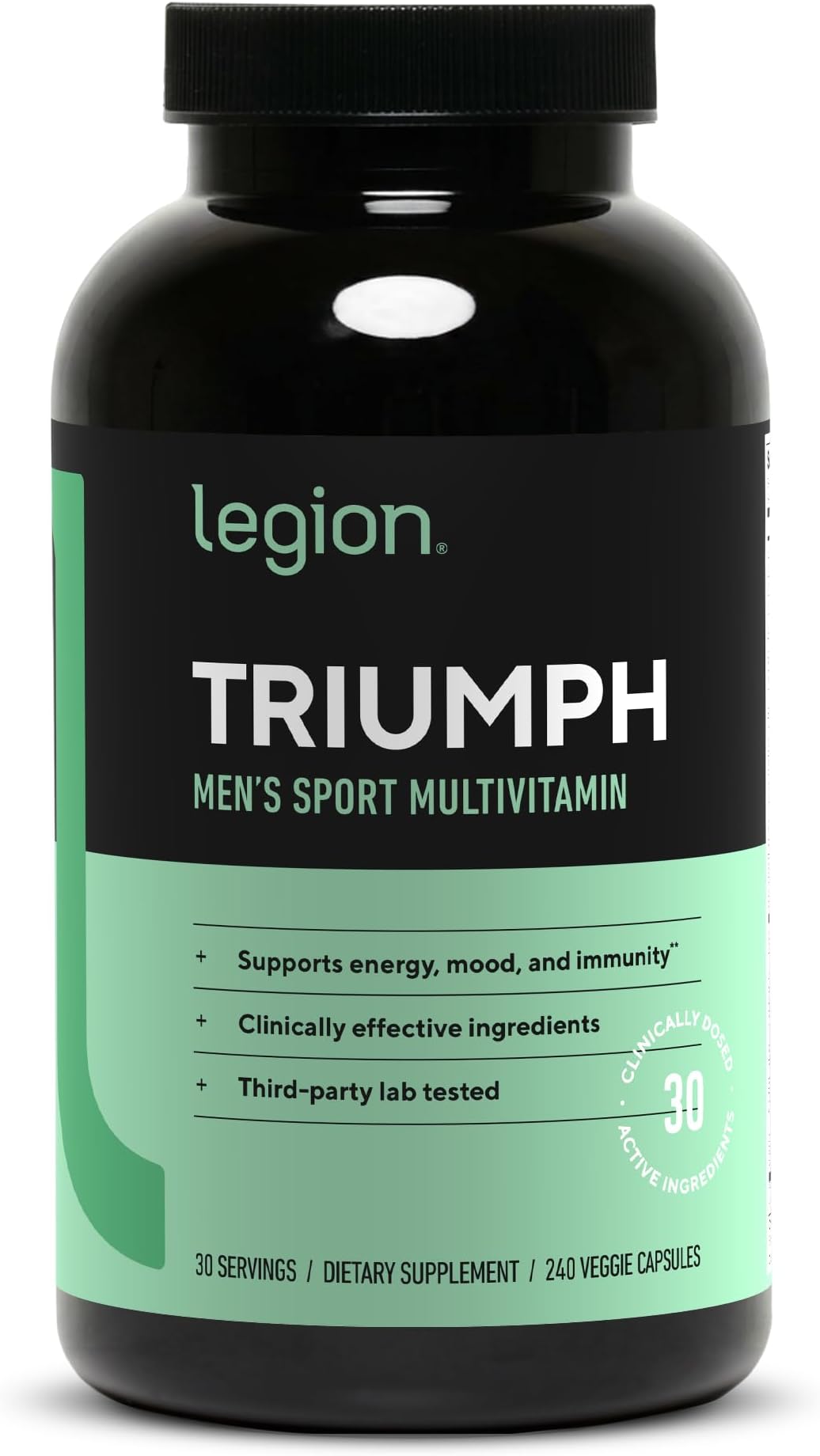 Triumph Men's Sport Vitamin - Complete Multivitamin for Men - Daily Vitamins for Men to Boost Health and Performance - Men's Multivitamin with 21 Vitamins & Minerals - 30 Servings