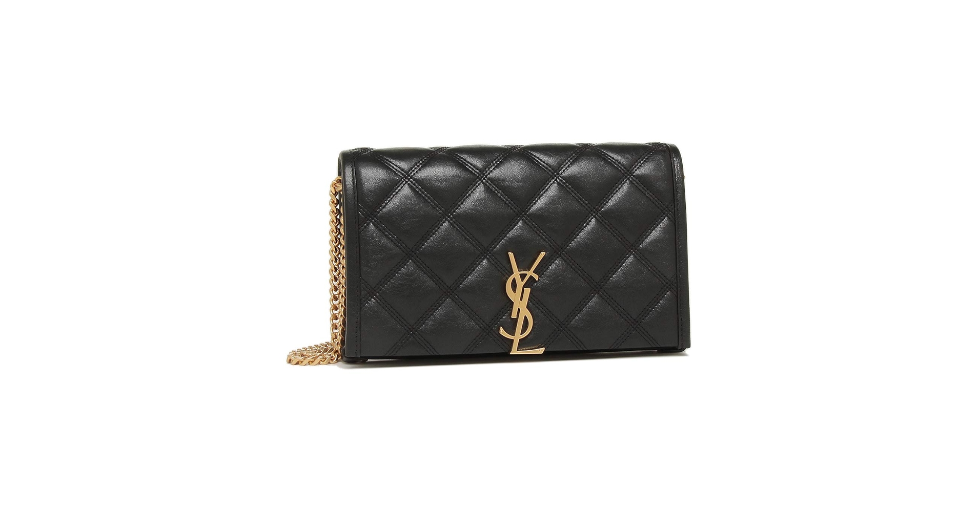 SAINT LAURENT ブラックショルダーバッグ 楽天市場】イブ・サンローラン チェーンウォレット ショルダー
