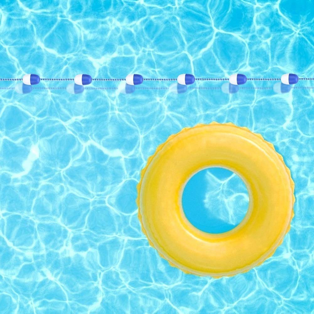 11 Bolas LíNea de Flotador de Seguridad - Cuerda de SeparacióN de Seguridad de Piscina de 5 M Cuerda Flotante Equipo de Piscina de LíNea de Carril
