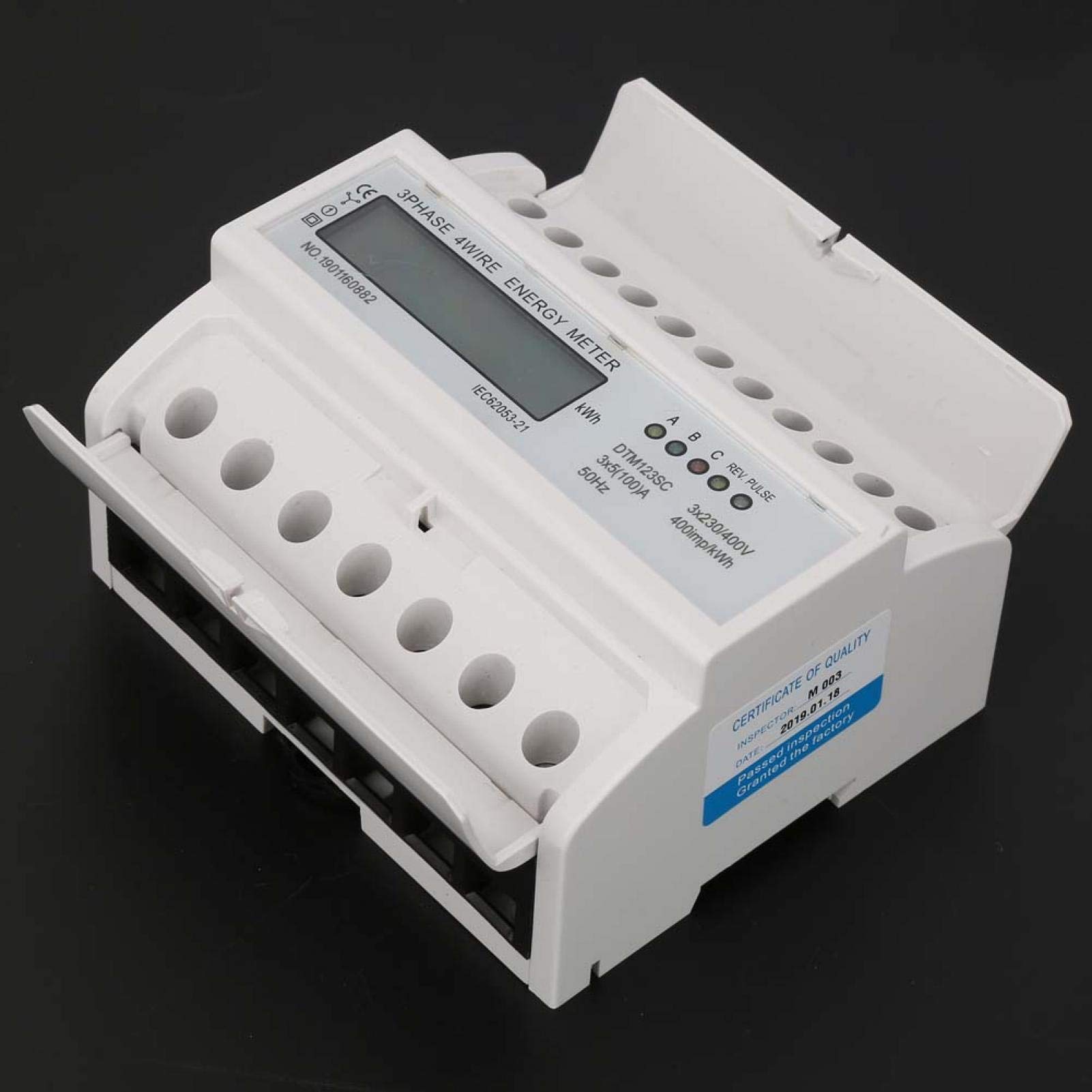 Medidor de energía eléctrica, medidor, 230 / 400V 5-100A Consumo de energía Medidor de energía eléctrica digital Medidor de KWh trifásico con LCD