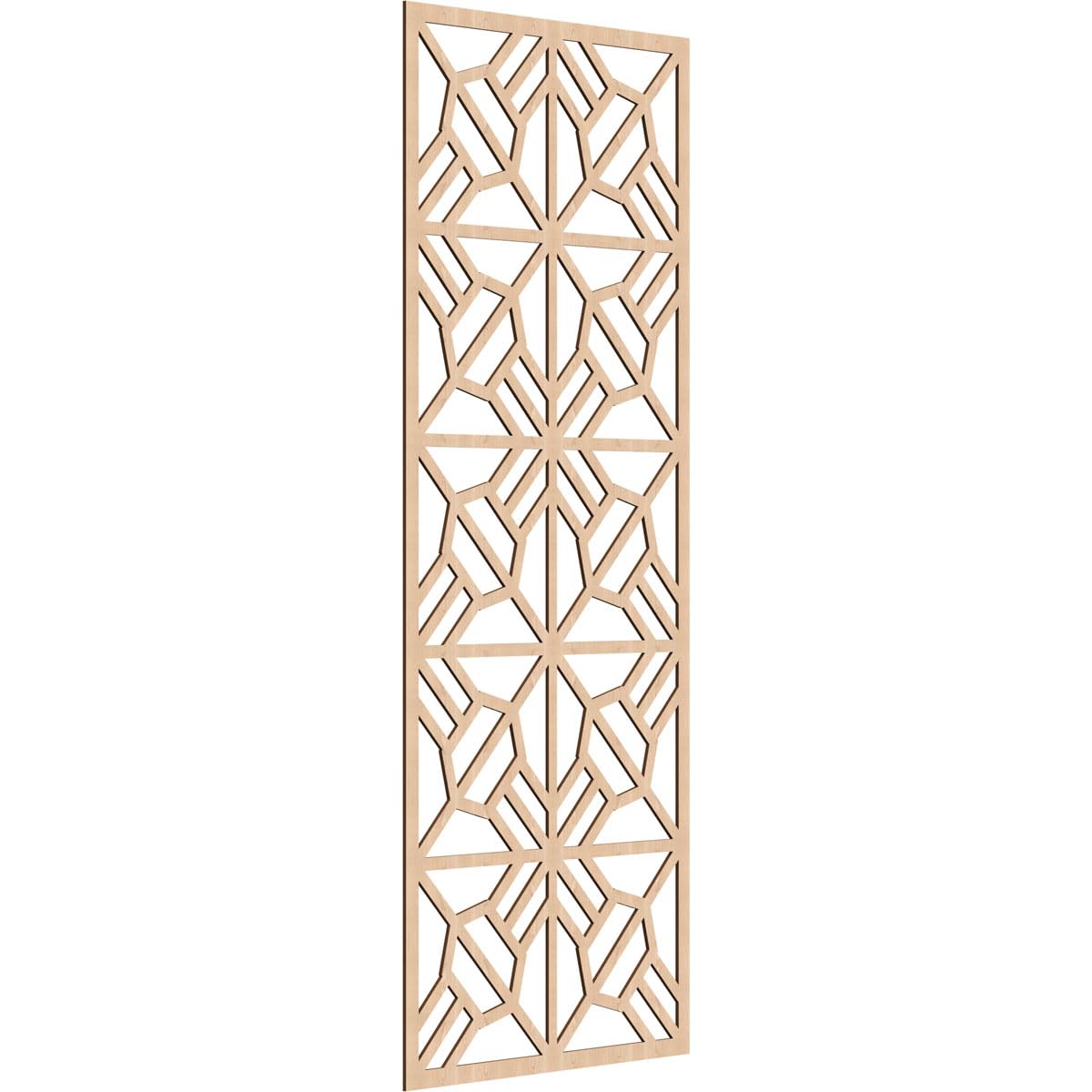 35 3/8" W x 89 3/8" H x 1/4" T Auburn Decorative Fretwork Wood Wall Panels, Red Oak