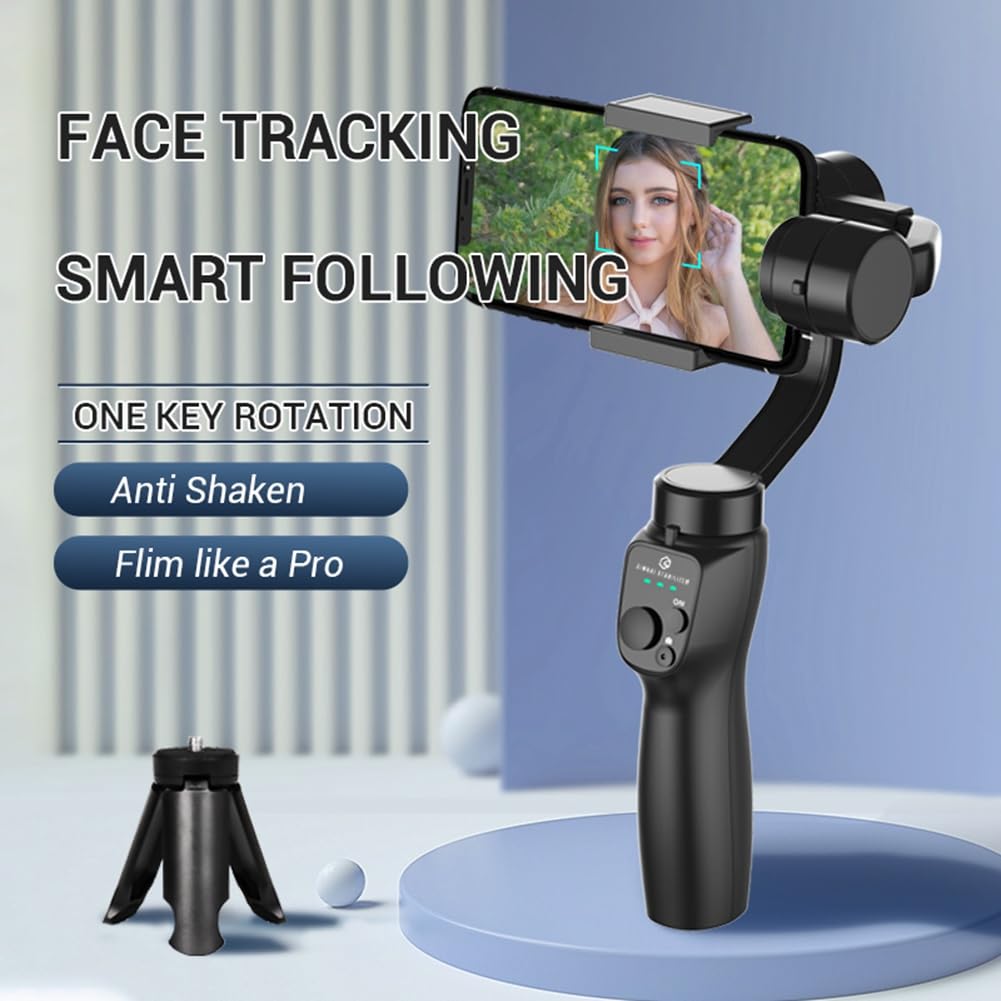 F10 Stabilizzatore Gimbal Portatile a 3 Assi APP Selfie Stick Tracking per Smartphone Vlog Anti Shake Registrazione Video Facile da Usare