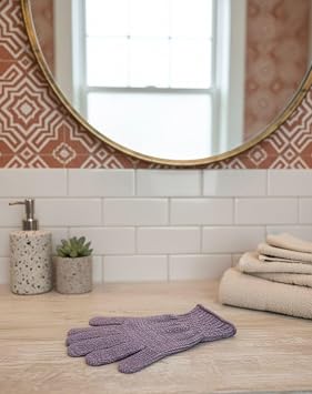 2’li Banyo Kese Peeling Eldiven Seti Turkuaz (Mor)