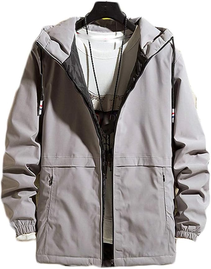 Amazon Zdcgt アウトドア ジャケット フード付き メンズ コート カジュアル ビジネス 大きいサイズ ファッション アウター 防風 防寒 ウインドブレーカー シンプル ブルゾン 3色 M 8xl 男性用 コート ジャケット 通販