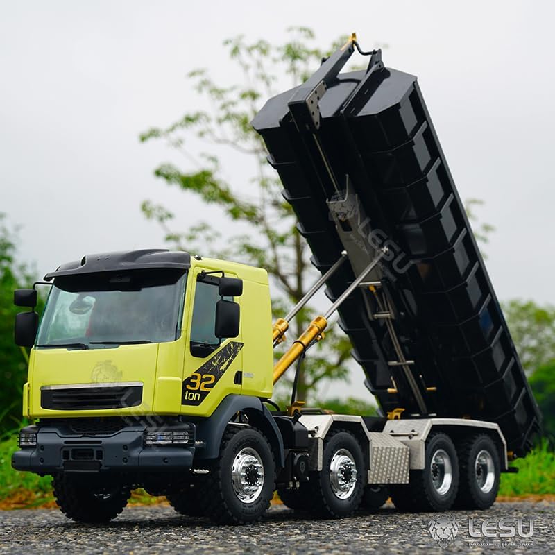 LESU 1/14 8x8 Truck Hydraulic RC Dumper Roll On/Off Tipper Model Motor ESC Servo Light Sound Sets​