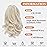 CJL HAIR Claw Clip Short Ponytail Hair Extensions DIY Bendable Metals Messy Bun Hair Piece for Wonen Wavy Curly Synthetic Fake Hairpieces Cold Blonde