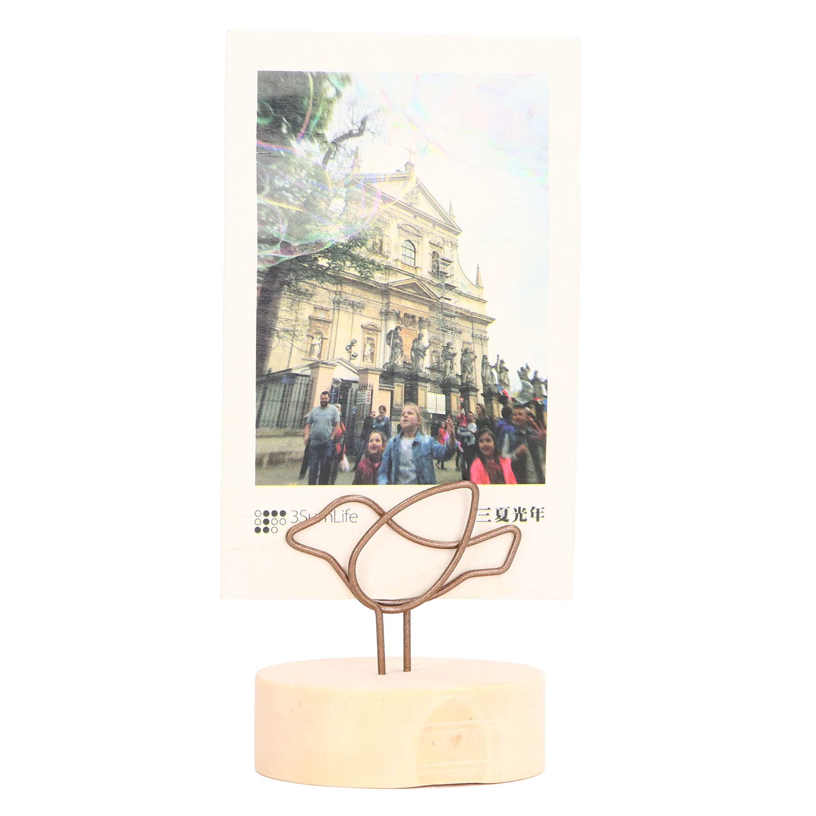 10Pcs Wood Place Card Holders - Bird Shaped Memo Stands With Round Base, For Weddings, Parties, Photos