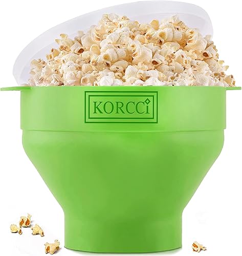 El Palomitero Original de Korcci para Microondas de Silicona, Palomitero para Microondas sin BPA, Recipiente Plegable para Hacer Palomitas en el