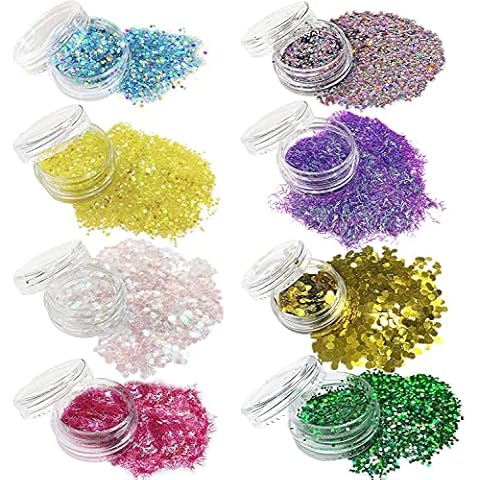 Glitter Make Up 8 Set (UK COMPANY) Festival Glitter Body Glitter Halloween Glitter Festival Glitter Cover