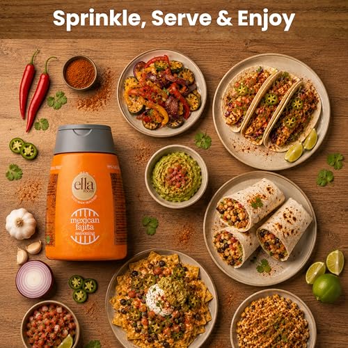 Image of Ella Foods Mexican Fajita Seasoning Powder (100g)- Pack of 2 | Authentic Mexican Seasoning Mix for tacos and burritos | Made with Cold Pasteurized Cryogenic Spices | Low Sodium & 99% Microbial-Free