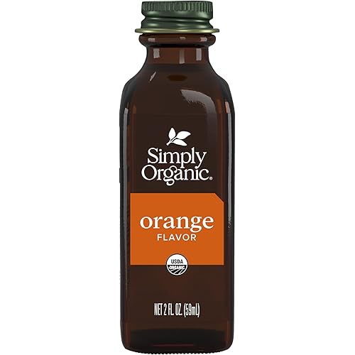 Simply Organic Orange Flavor, 2 Ounce Glass Jar, Tart Citrus Flavor for Desserts, Smoothies, Tea, and More