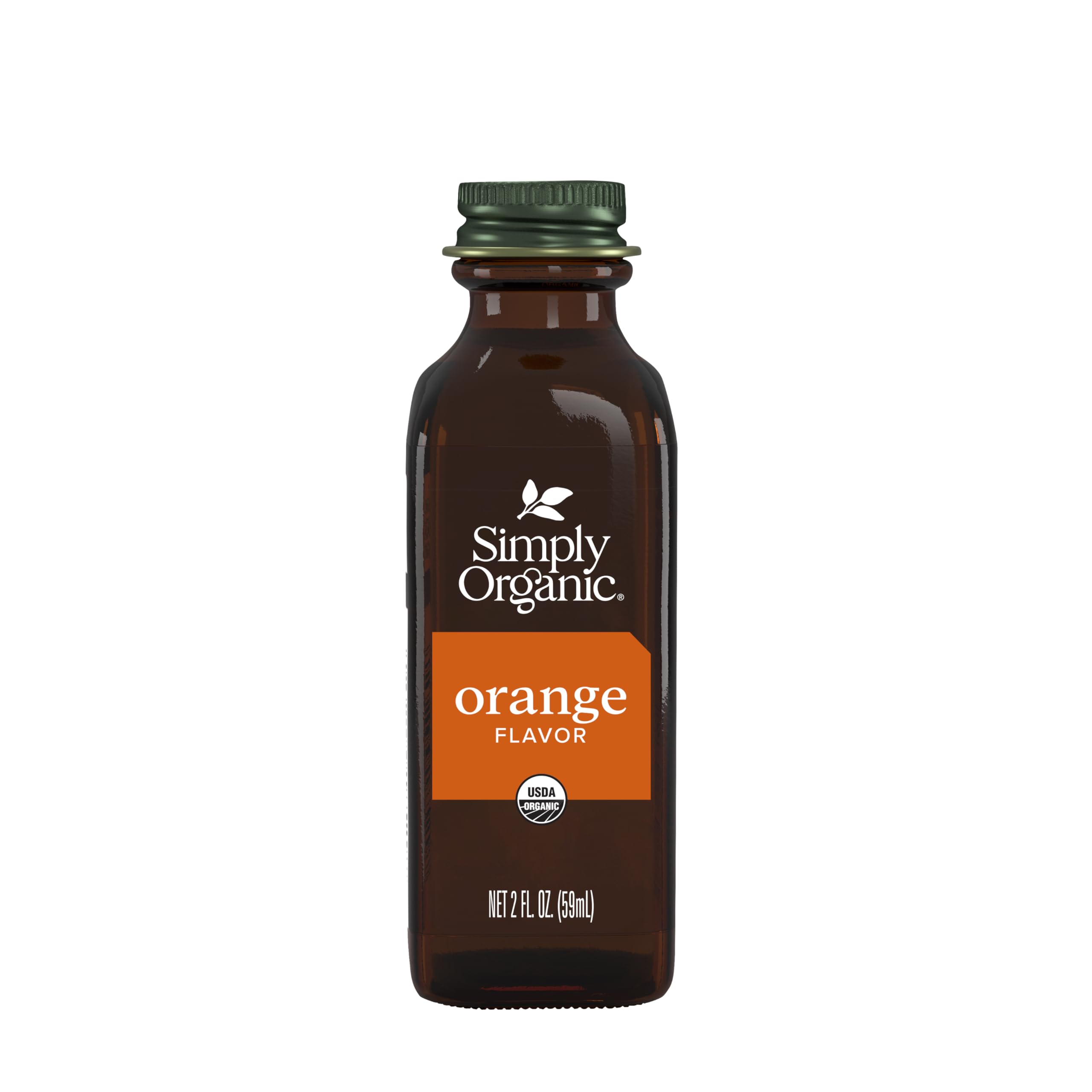 Simply Organic Orange Flavor, 2 Ounce Glass Jar, Tart Citrus Flavor for Desserts, Smoothies, Tea, and MoreUSDA Organic