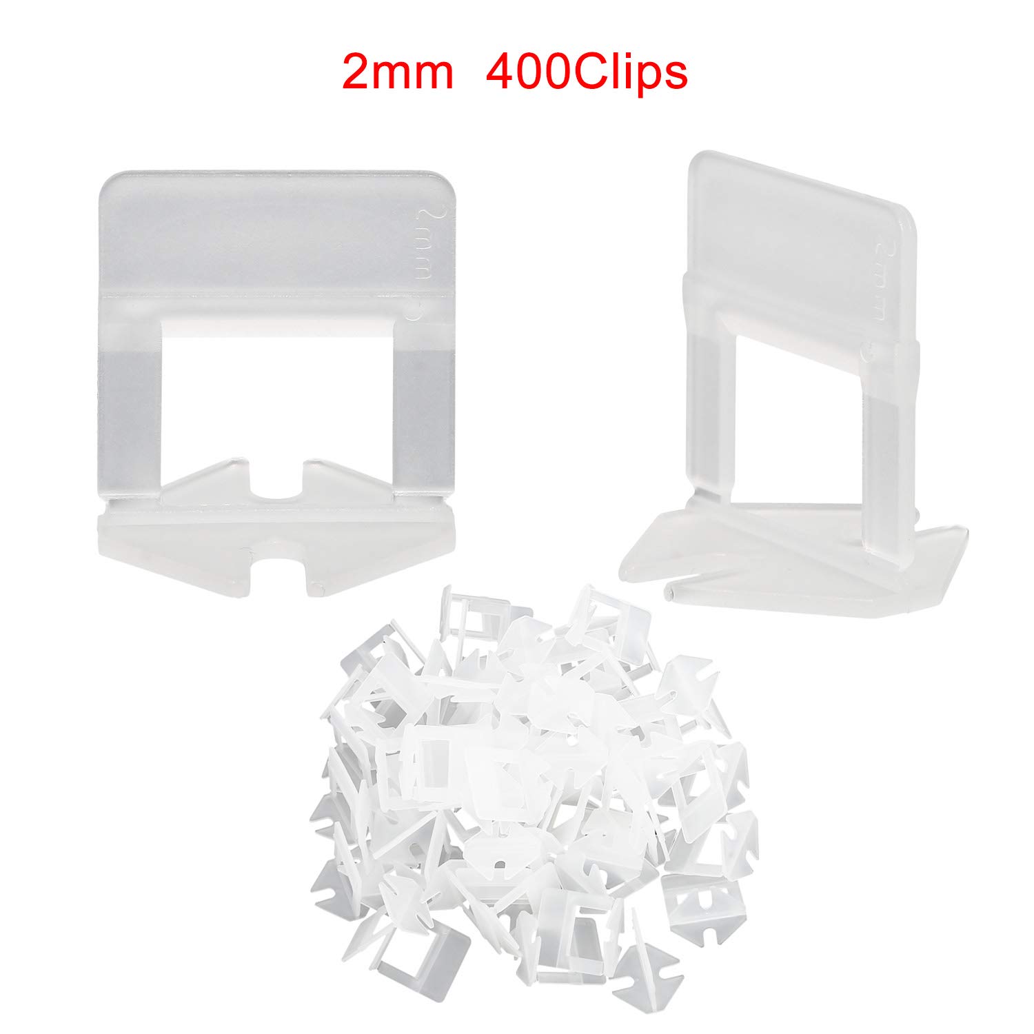 Tile Leveling System DIY Tiles Leveler Spacers 1/12'' 2mm - 400 Pieces Leveling Spacer Clips